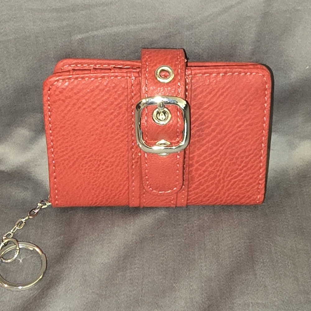 Charming Charlie Red Wallet with Keychain